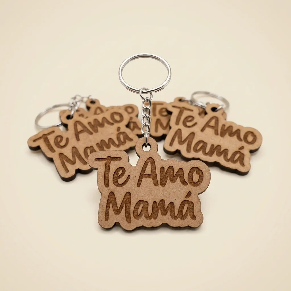 Llavero personalizado con nombre o frase en cursiva (2 líneas)