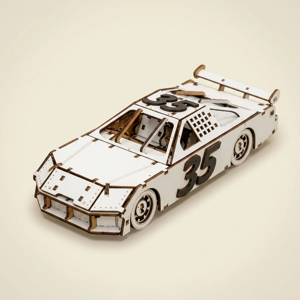 Auto NASCAR en rompecabezas 3D