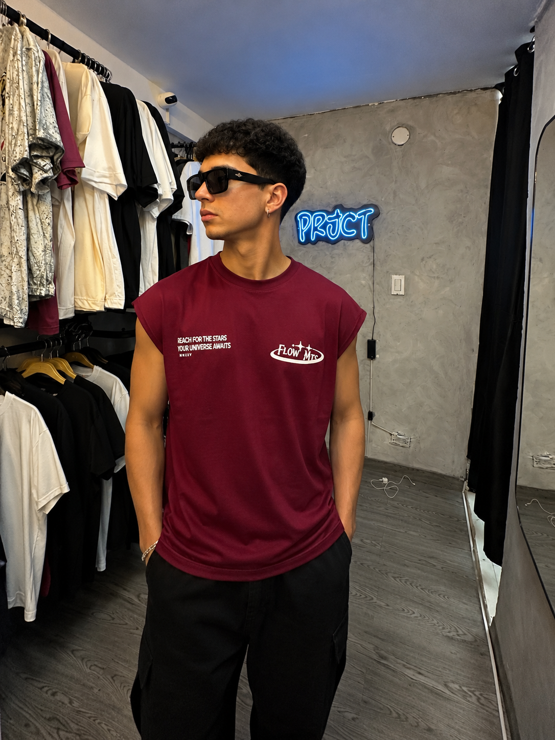 MTS MUSCLE TEE BURGUNDY